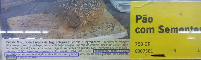 ingredientes pão de sementes do lidl