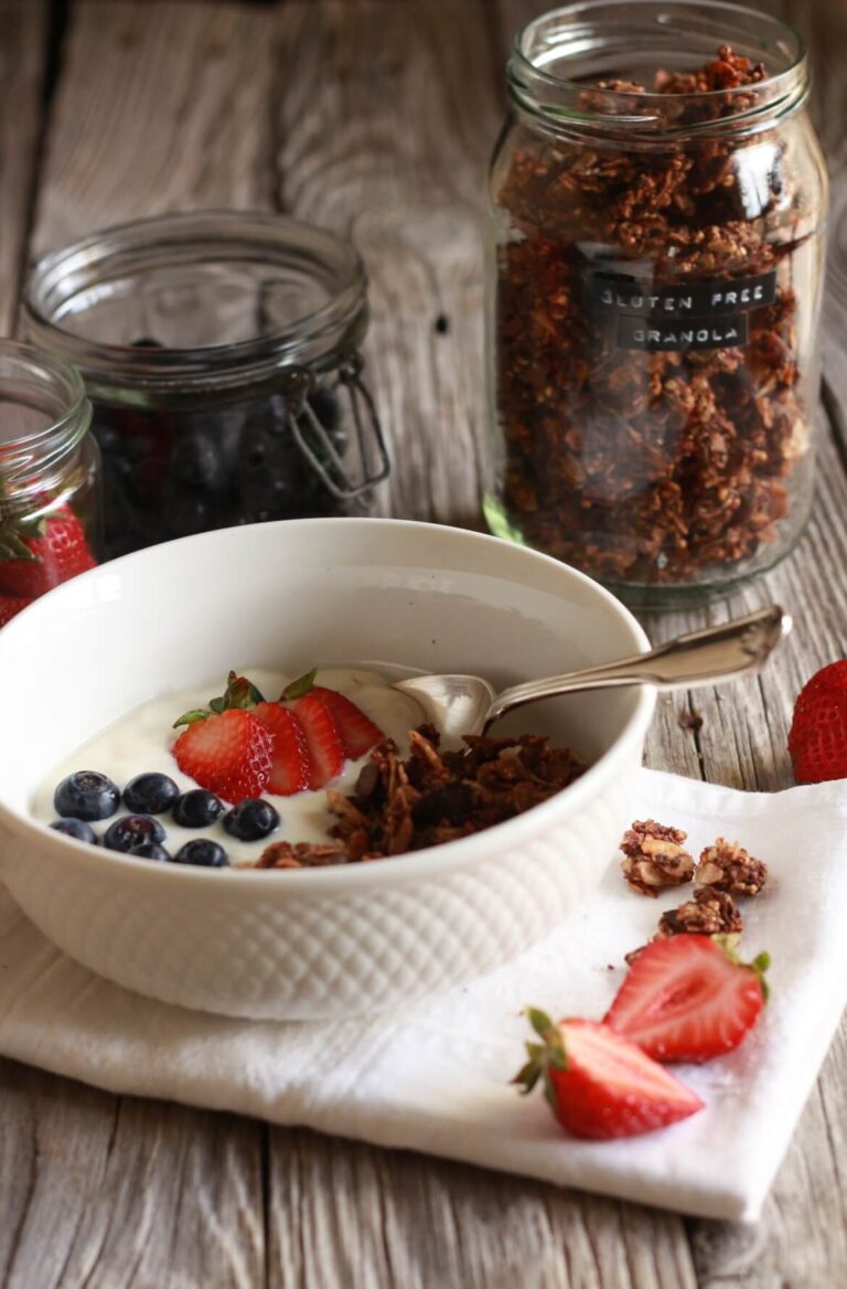 taça de granola sem gluten