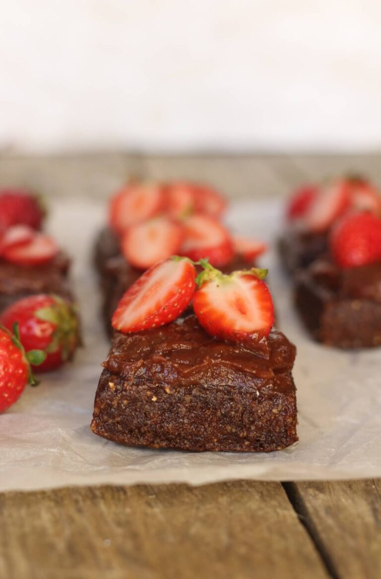 Brownie com morango