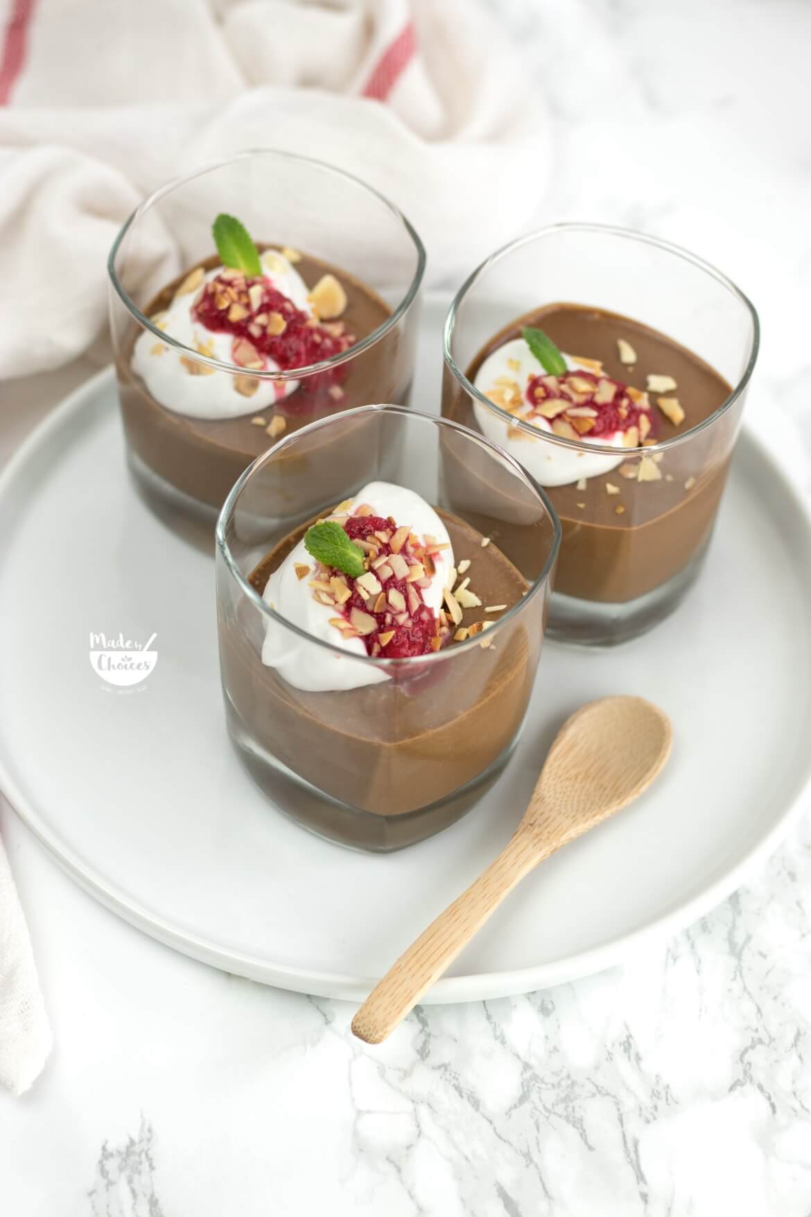 mousse de chocolate e coco