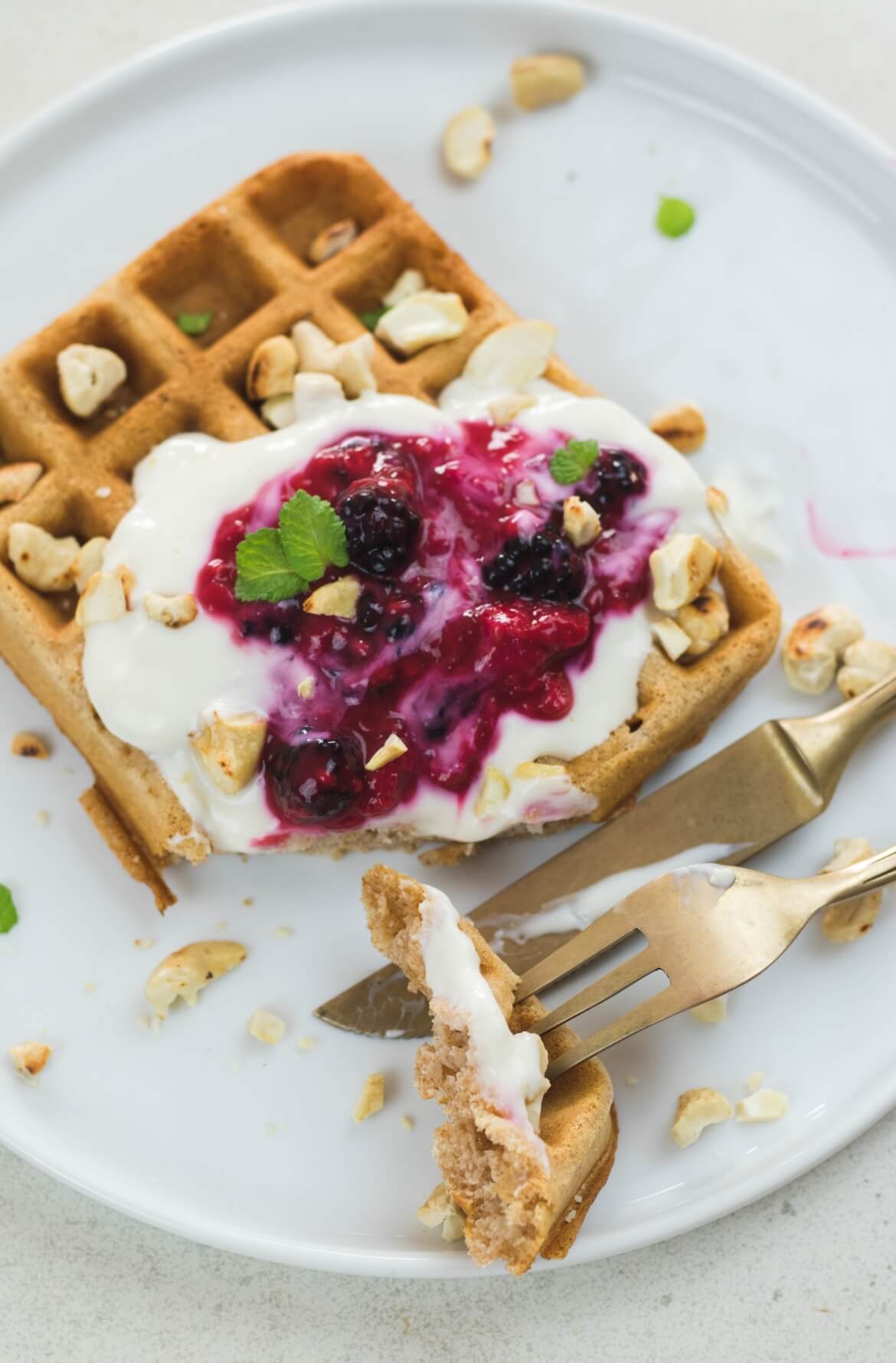 Waffles: receita de massa integral (versão sem ovo)