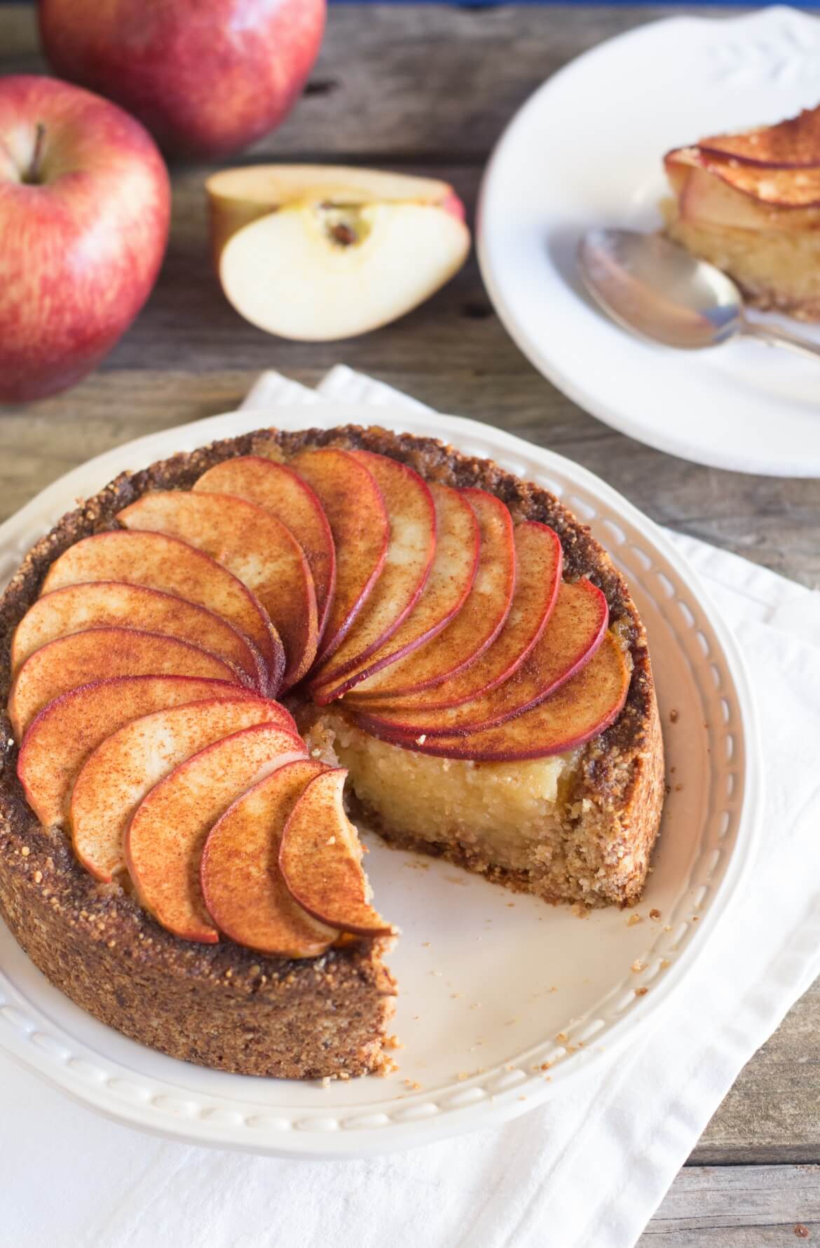 Tarte de maçã saudável e sem glúten