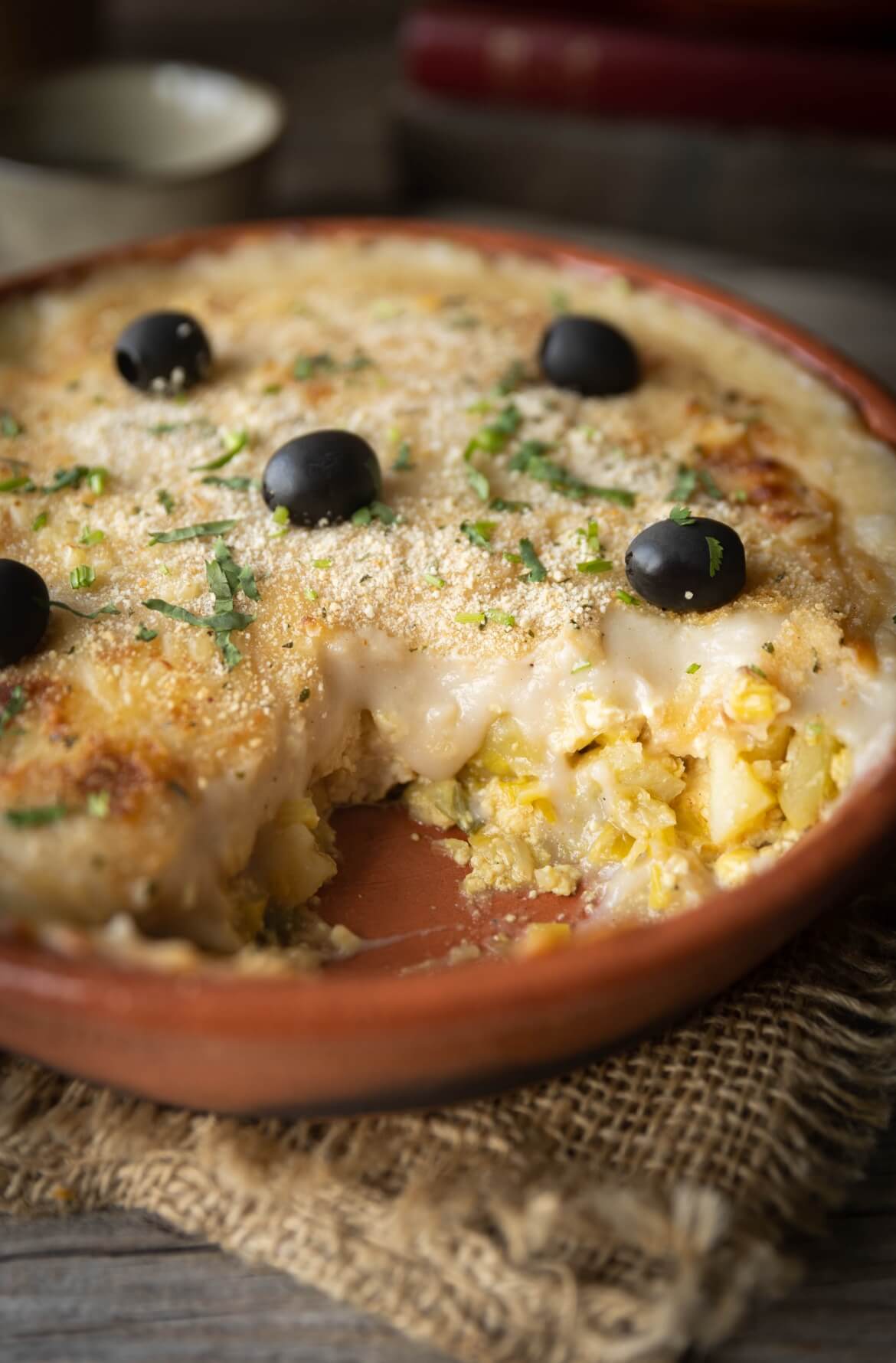 “Bacalhau” com natas (versão vegetariana)